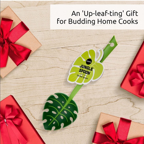 Brand-New, 2-for-1, Fenestrated Monstera Leaf Serving Spoons! - Picture 2 of 9